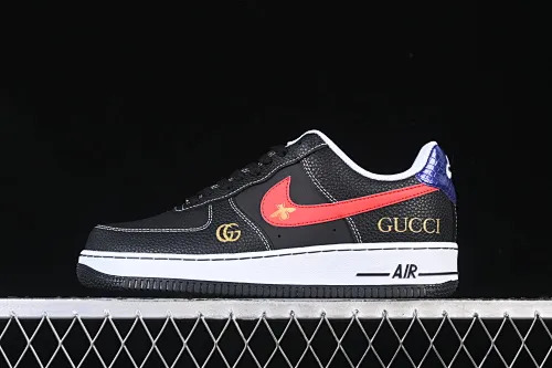 All categories Nk Air Force 1 Air Force series Nk Air Force 1 Low Air Force low-top Nike Air Force 1'07 Low Gucci joint black and red hook Air Force 1 low-top casual sneakers AH8462-001